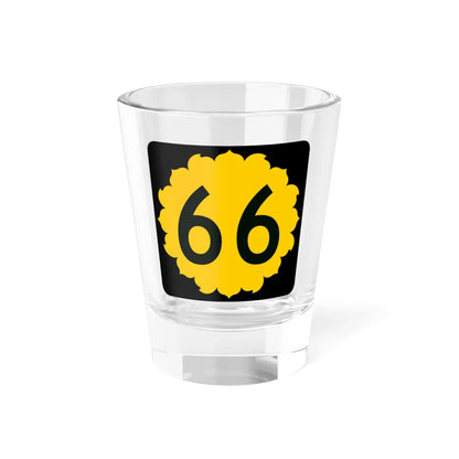 K-66 (Kansas) (Road Sign) Shot Glass 1.5oz 1.5oz - Go Mug Yourself