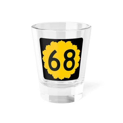 K-68 (Kansas) (Road Sign) Shot Glass 1.5oz 1.5oz - Go Mug Yourself