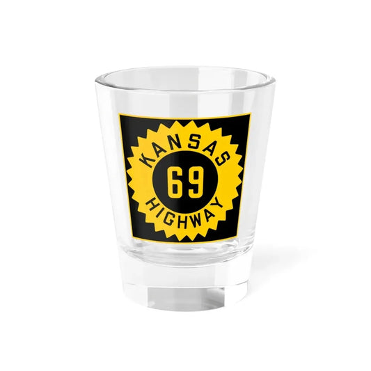 K-69 1926 (Kansas) (Road Sign) Shot Glass 1.5oz 1.5oz - Go Mug Yourself