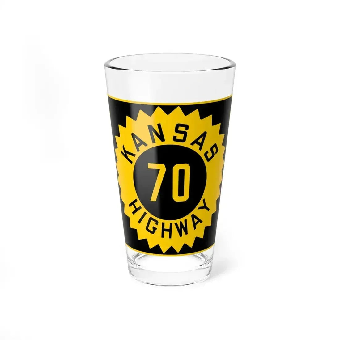K-70 1926 (Kansas) (Road Sign) Pint Glass 16oz 16oz - Go Mug Yourself