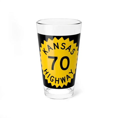 K-70 1948 (Kansas) (Road Sign) Pint Glass 16oz 16oz - Go Mug Yourself