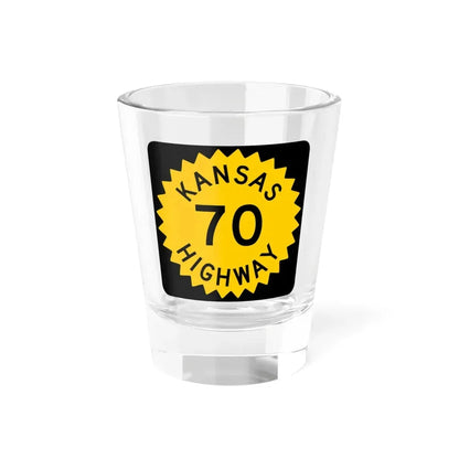 K-70 1948 (Kansas) (Road Sign) Shot Glass 1.5oz 1.5oz - Go Mug Yourself