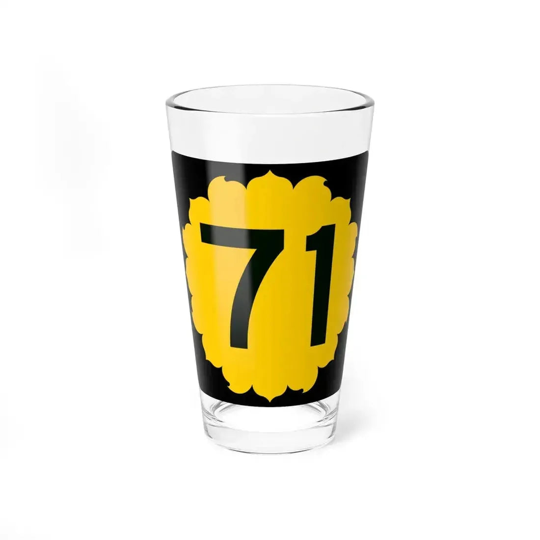 K-71 (Kansas) (Road Sign) Pint Glass 16oz 16oz - Go Mug Yourself
