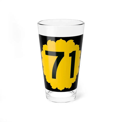 K-71 (Kansas) (Road Sign) Pint Glass 16oz 16oz - Go Mug Yourself