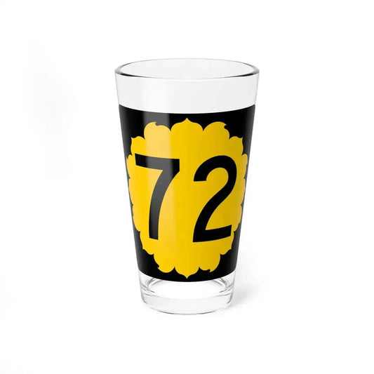 K-72 (Kansas) (Road Sign) Pint Glass 16oz 16oz - Go Mug Yourself