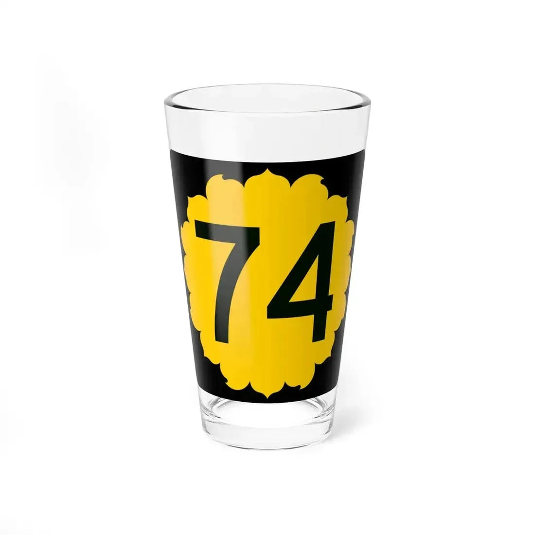 K-74 (Kansas) (Road Sign) Pint Glass 16oz 16oz - Go Mug Yourself