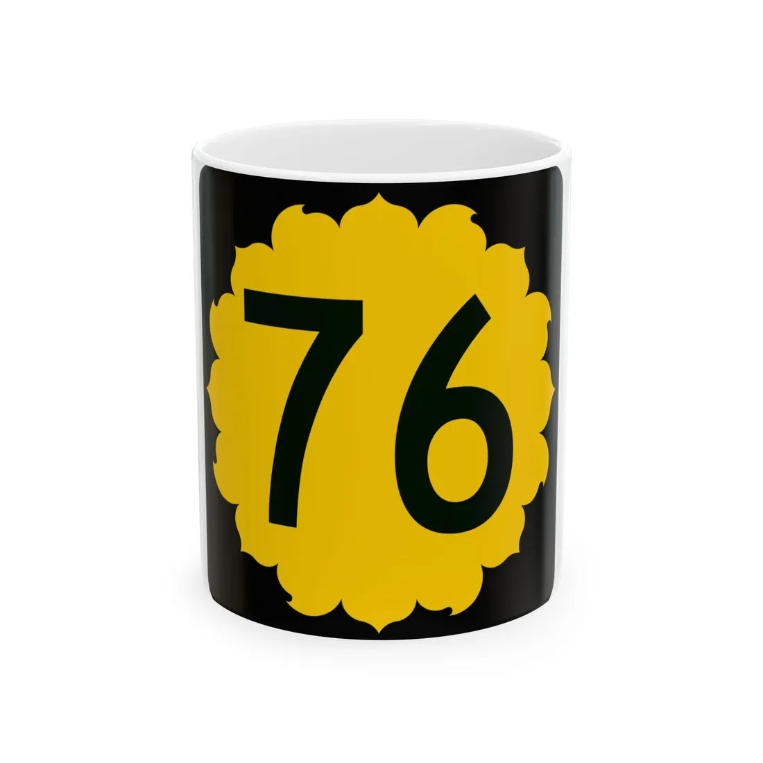 K-76 (Kansas) (Road Sign) White Coffee Mug 11oz - Go Mug Yourself