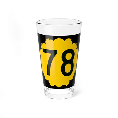 K-78 (Kansas) (Road Sign) Pint Glass 16oz 16oz - Go Mug Yourself