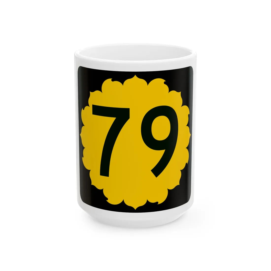K-79 (Kansas) (Road Sign) White Coffee Mug 15oz - Go Mug Yourself