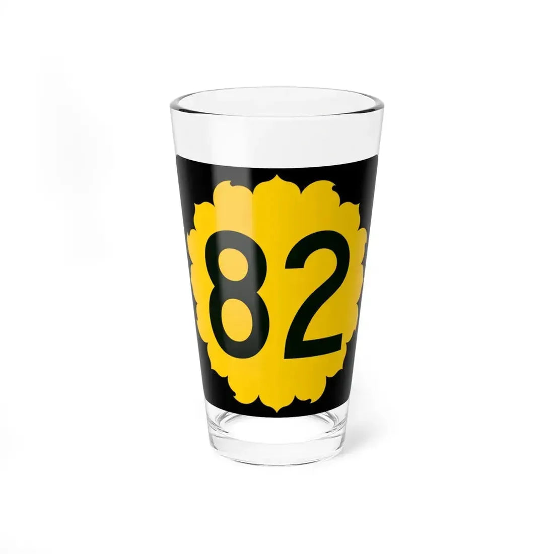 K-82 (Kansas) (Road Sign) Pint Glass 16oz 16oz - Go Mug Yourself