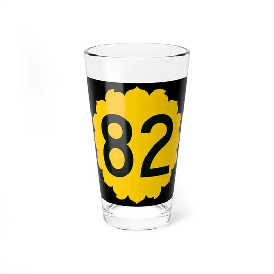 K-82 (Kansas) (Road Sign) Pint Glass 16oz 16oz - Go Mug Yourself