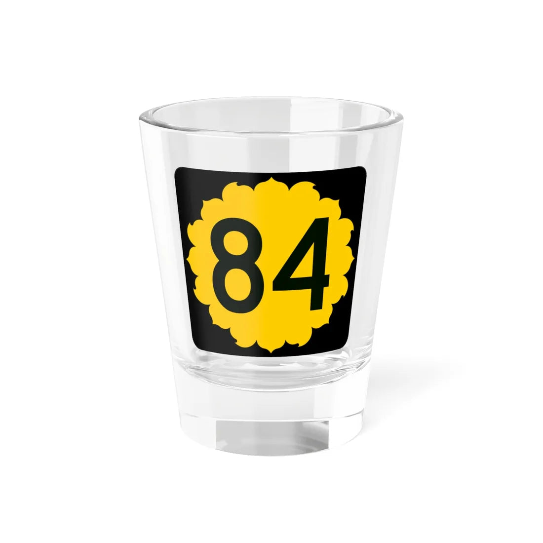 K-84 (Kansas) (Road Sign) Shot Glass 1.5oz 1.5oz - Go Mug Yourself
