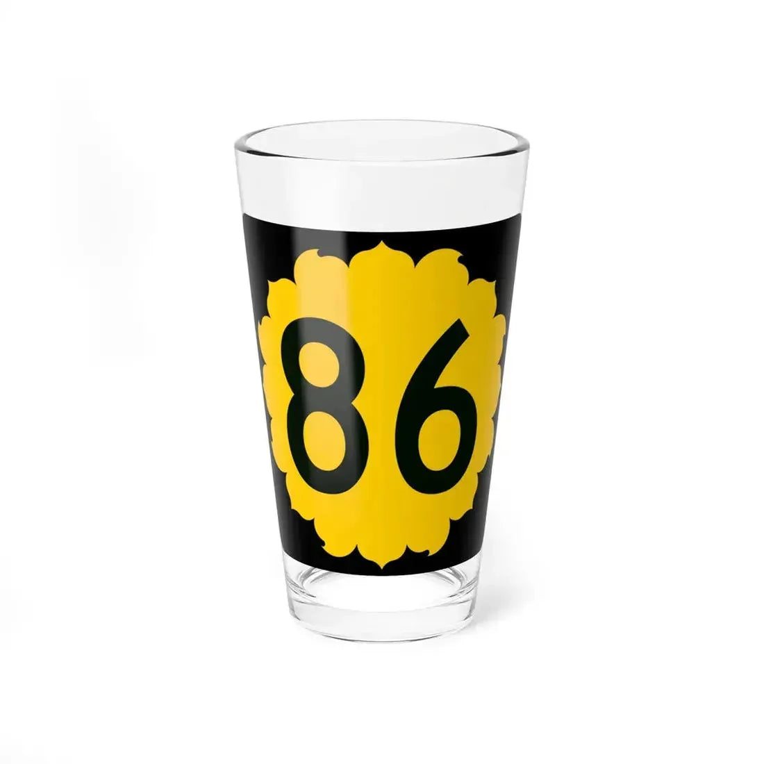 K-86 (Kansas) (Road Sign) Pint Glass 16oz 16oz - Go Mug Yourself