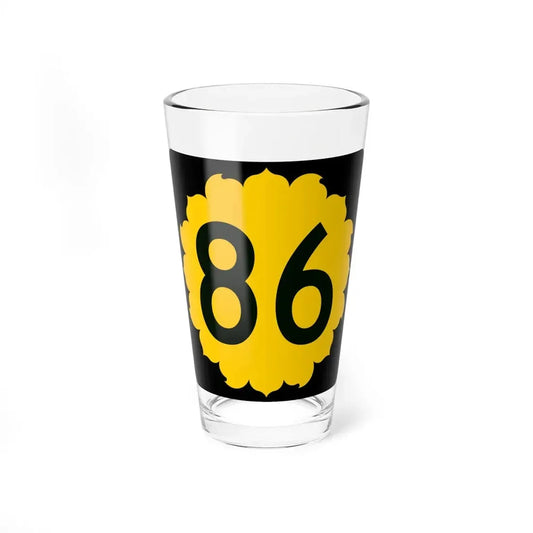 K-86 (Kansas) (Road Sign) Pint Glss 16oz 16oz - Go Mug Yourself