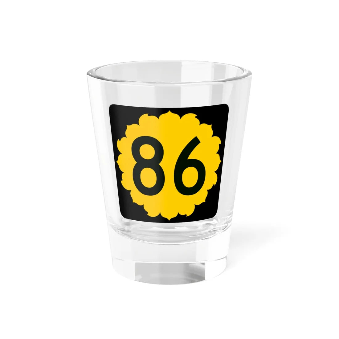 K-86 (Kansas) (Road Sign) Shot Glass 1.5oz 1.5oz - Go Mug Yourself