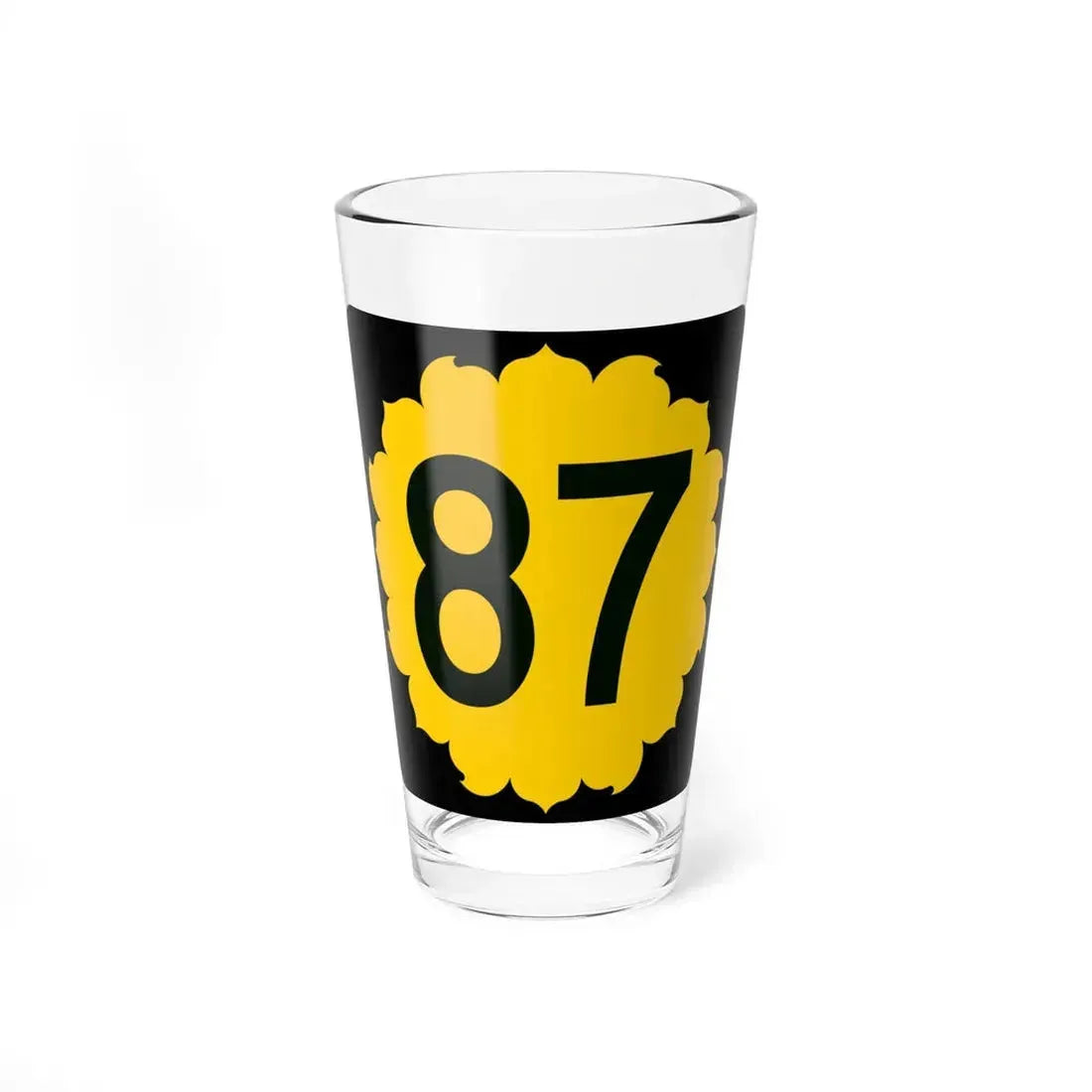 K-87 (Kansas) (Road Sign) Pint Glass 16oz 16oz - Go Mug Yourself