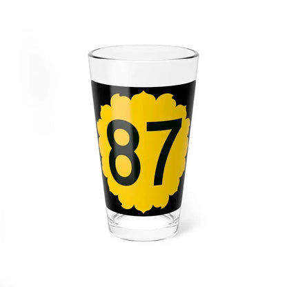 K-87 (Kansas) (Road Sign) Pint Glass 16oz 16oz - Go Mug Yourself