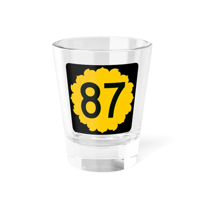 K-87 (Kansas) (Road Sign) Shot Glass 1.5oz 1.5oz - Go Mug Yourself