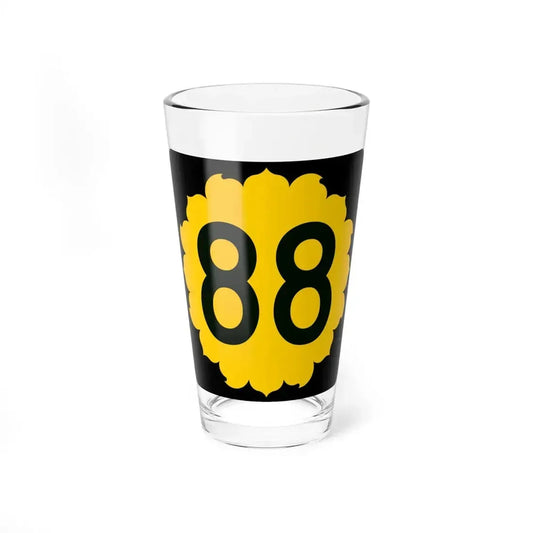 K-88 (Kansas) (Road Sign) Pint Glass 16oz 16oz - Go Mug Yourself