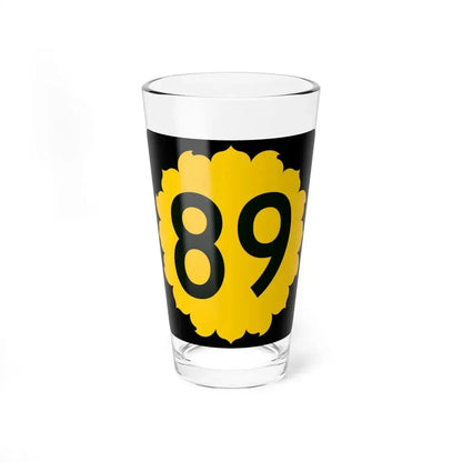K-89 (Kansas) (Road Sign) Pint Glass 16oz 16oz - Go Mug Yourself