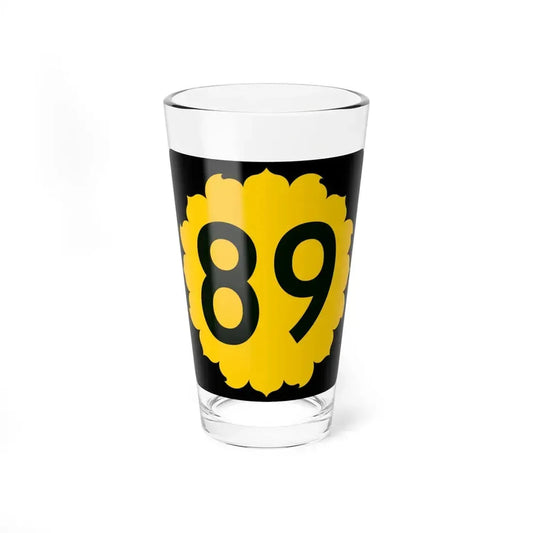 K-89 (Kansas) (Road Sign) Pint Glass 16oz 16oz - Go Mug Yourself