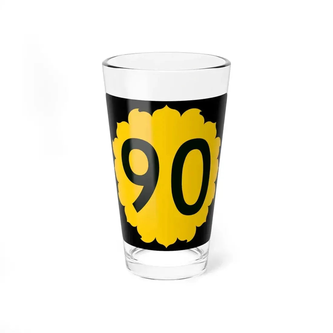 K-90 (Kansas) (Road Sign) Pint Glass 16oz 16oz - Go Mug Yourself