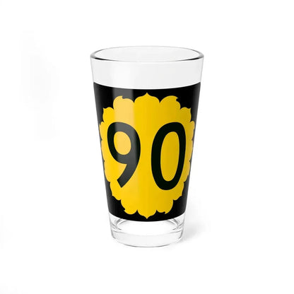 K-90 (Kansas) (Road Sign) Pint Glass 16oz 16oz - Go Mug Yourself