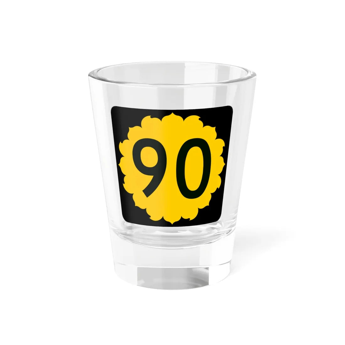 K-90 (Kansas) (Road Sign) Shot Glass 1.5oz 1.5oz - Go Mug Yourself
