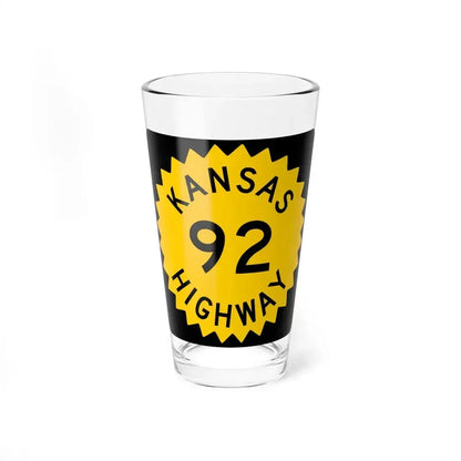 K-92 1948 (Kansas) (Road Sign) Pint Glass 16oz 16oz - Go Mug Yourself