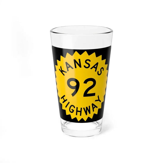 K-92 1948 (Kansas) (Road Sign) Pint Glss 16oz 16oz - Go Mug Yourself