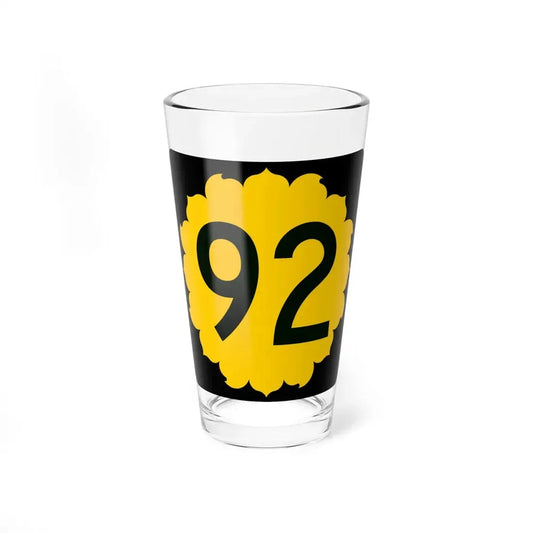 K-92 (Kansas) (Road Sign) Pint Glss 16oz 16oz - Go Mug Yourself