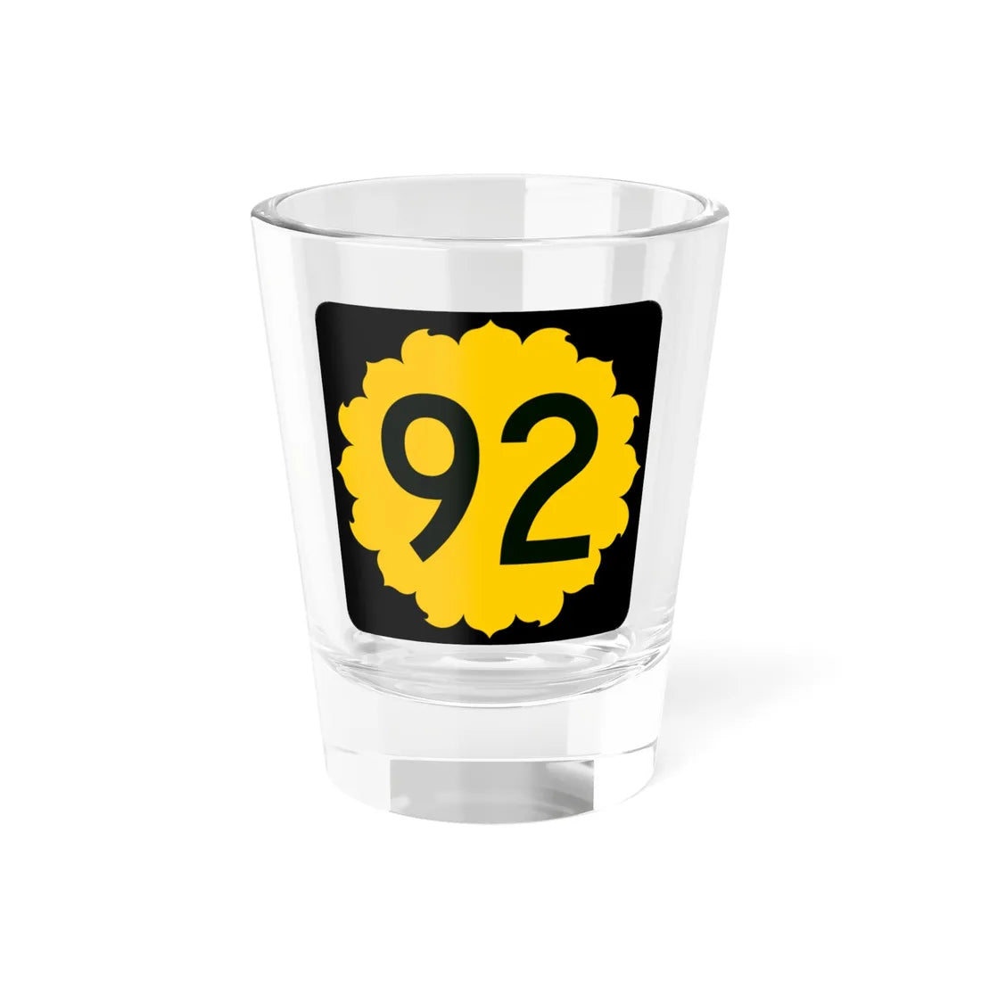 K-92 (Kansas) (Road Sign) Shot Glass 1.5oz 1.5oz - Go Mug Yourself