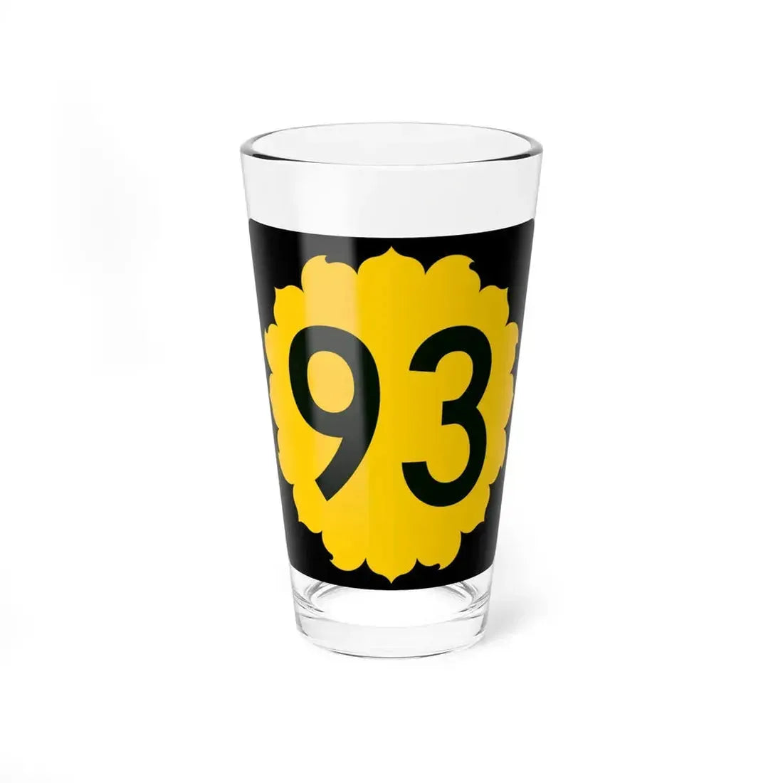 K-93 (Kansas) (Road Sign) Pint Glass 16oz 16oz - Go Mug Yourself