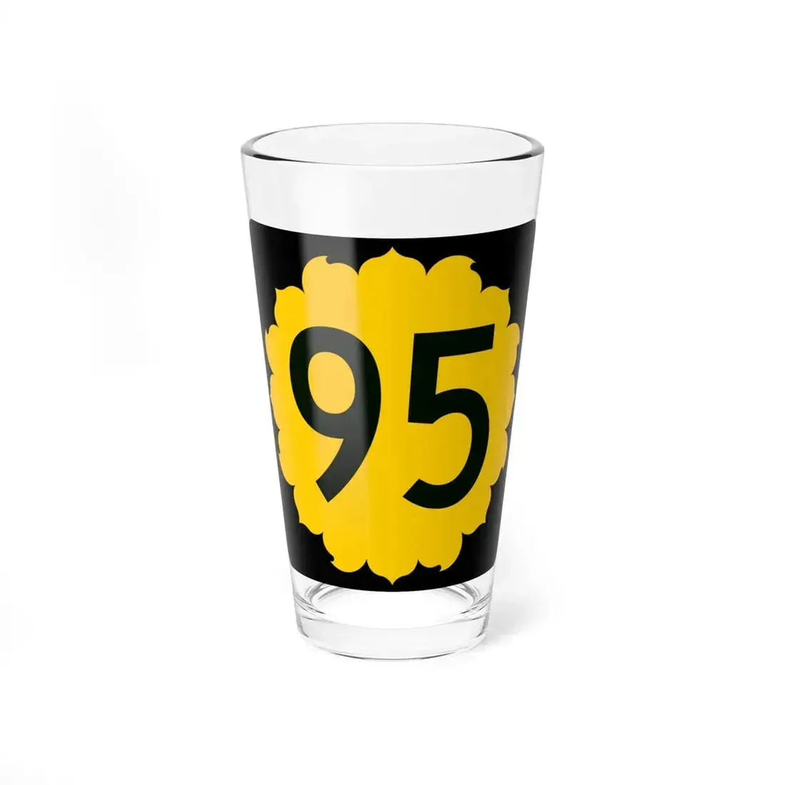 K-95 (Kansas) (Road Sign) Pint Glass 16oz 16oz - Go Mug Yourself