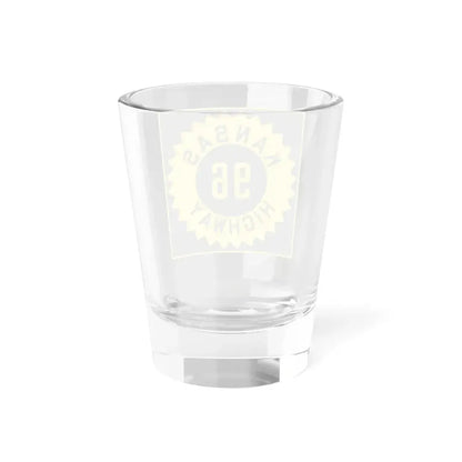 K-96 1926 (Kansas) (Road Sign) Shot Glass 1.5oz - Go Mug Yourself