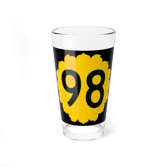K-98 (Kansas) (Road Sign) Pint Glass 16oz 16oz - Go Mug Yourself