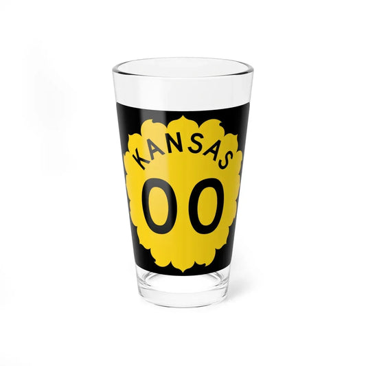 K-template 1962 (Kansas) (Road Sign) Pint Glass 16oz 16oz - Go Mug Yourself
