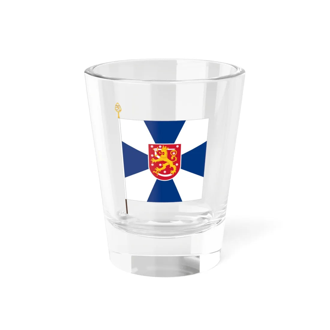 Kaartin jääkärirykmentin lippu (Finland) Shot Glass 1.5oz 1.5oz - Go Mug Yourself