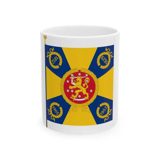 Kaartin pataljoonan lippu (Finland) White Coffee Mug 11oz - Go Mug Yourself