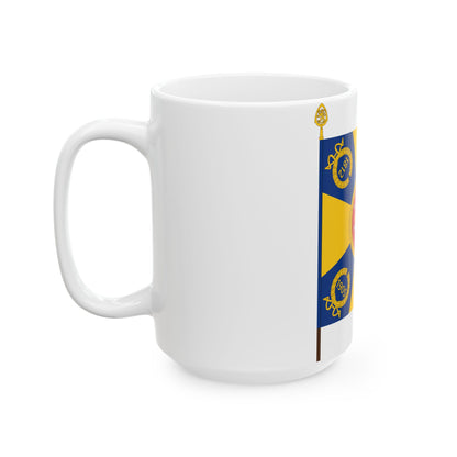 Kaartin pataljoonan lippu (Finland) White Coffee Mug-Go Mug Yourself