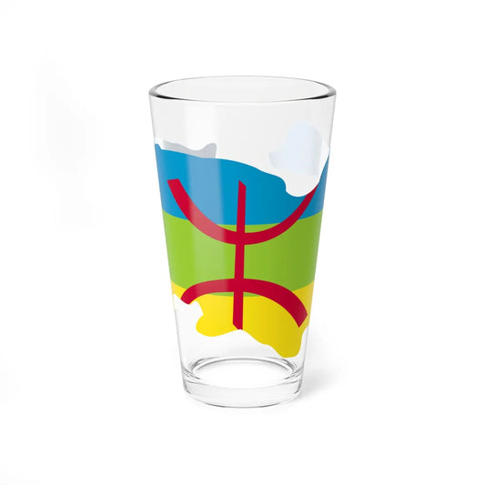 Kabylie Flag Map (Algeria) Pint Glass 16oz 16oz - Go Mug Yourself