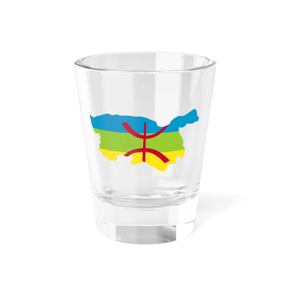 Kabylie Flag Map (Algeria) Shot Glass 1.5oz 1.5oz - Go Mug Yourself