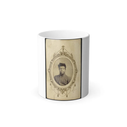 Kager Mays, African American Soldier, Half-Length Portrait, Facing Front (U.S. Civil War) Color Changing Coffee Mug 11oz-11oz-Go Mug Yourself