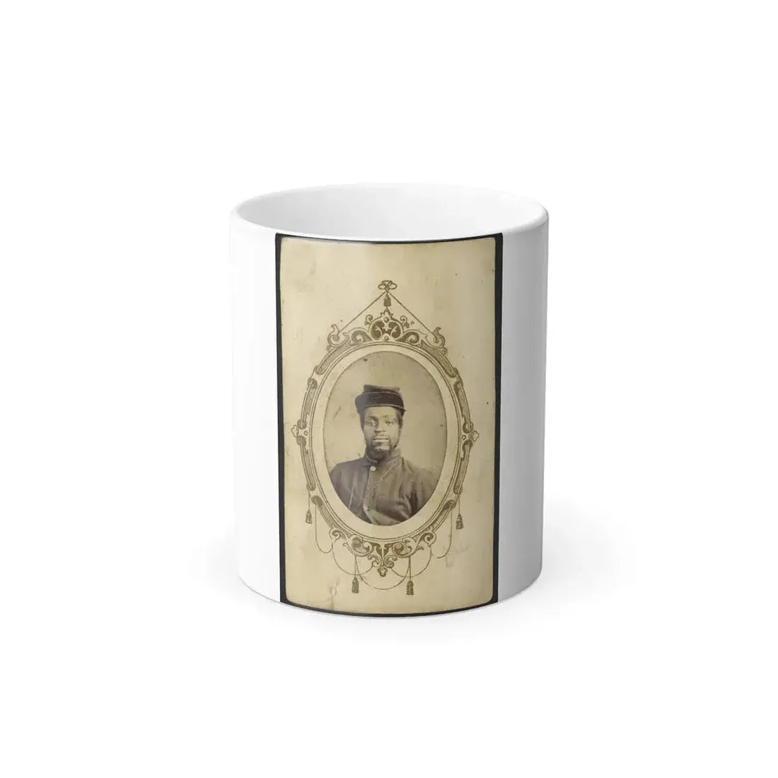 Kager Mays, African American Soldier, Half-Length Portrait, Facing Front (U.S. Civil War) Color Changing Coffee Mug 11oz - Go Mug Yourself