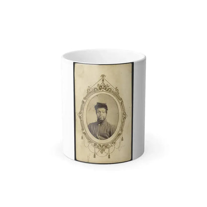 Kager Mays, African American Soldier, Half-Length Portrait, Facing Front (U.S. Civil War) Color Changing Coffee Mug 11oz - Go Mug Yourself