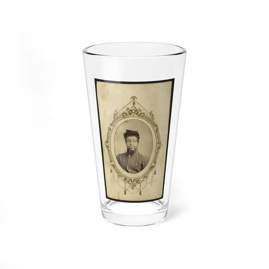 Kager Mays, African American Soldier, Half-Length Portrait, Facing Front (U.S. Civil War) Pint Glass 16oz 16oz - Go Mug Yourself