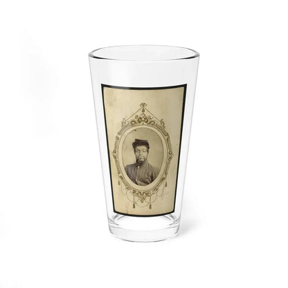 Kager Mays, African American Soldier, Half-Length Portrait, Facing Front (U.S. Civil War) Pint Glass 16oz 16oz - Go Mug Yourself
