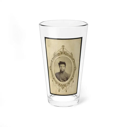 Kager Mays, African American Soldier, Half-Length Portrait, Facing Front (U.S. Civil War) Pint Glass 16oz 16oz - Go Mug Yourself