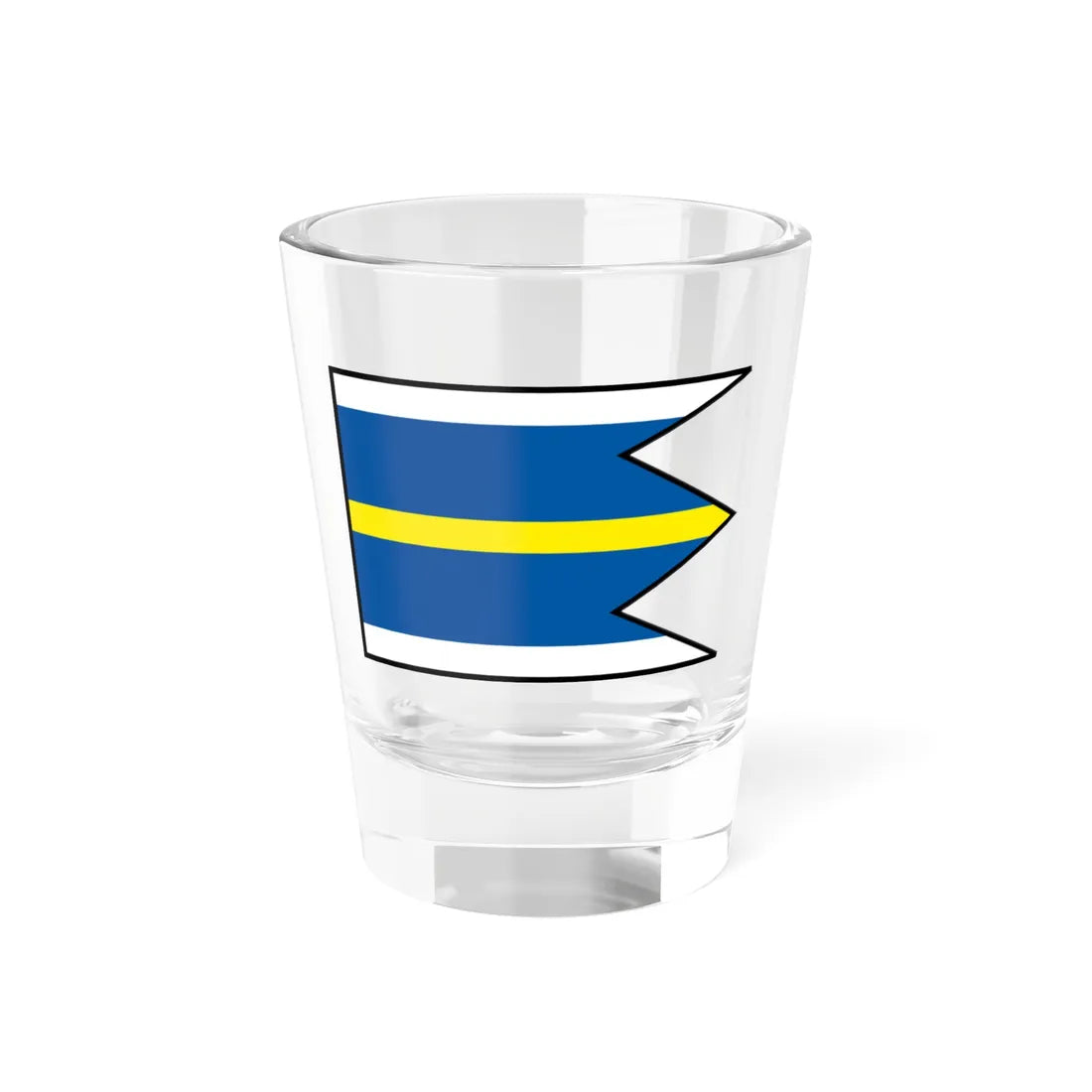 Kalinov Medzilaborce Flag (Slovakia) Shot Glass 1.5oz 1.5oz - Go Mug Yourself