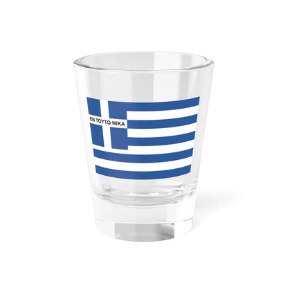 Kallergis Brothers flag (Greece) Shot Glass 1.5oz 1.5oz - Go Mug Yourself